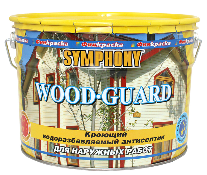SYMPHONY WOOD GUARD матовый водоразбавляемый кроющий антисептик с добавлением льняного масла