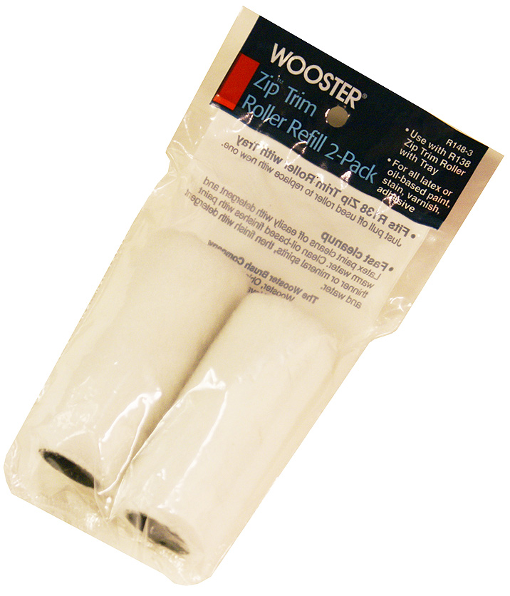 Wooster Валики сменные ZIP TRIM ROLLER REFILL 2-PACK Синтетика
