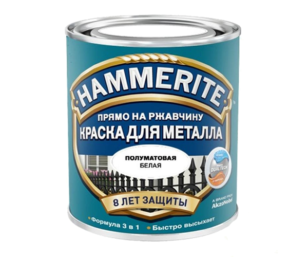 Hammerite Satin полуматовая эмаль по ржавчине 3в1