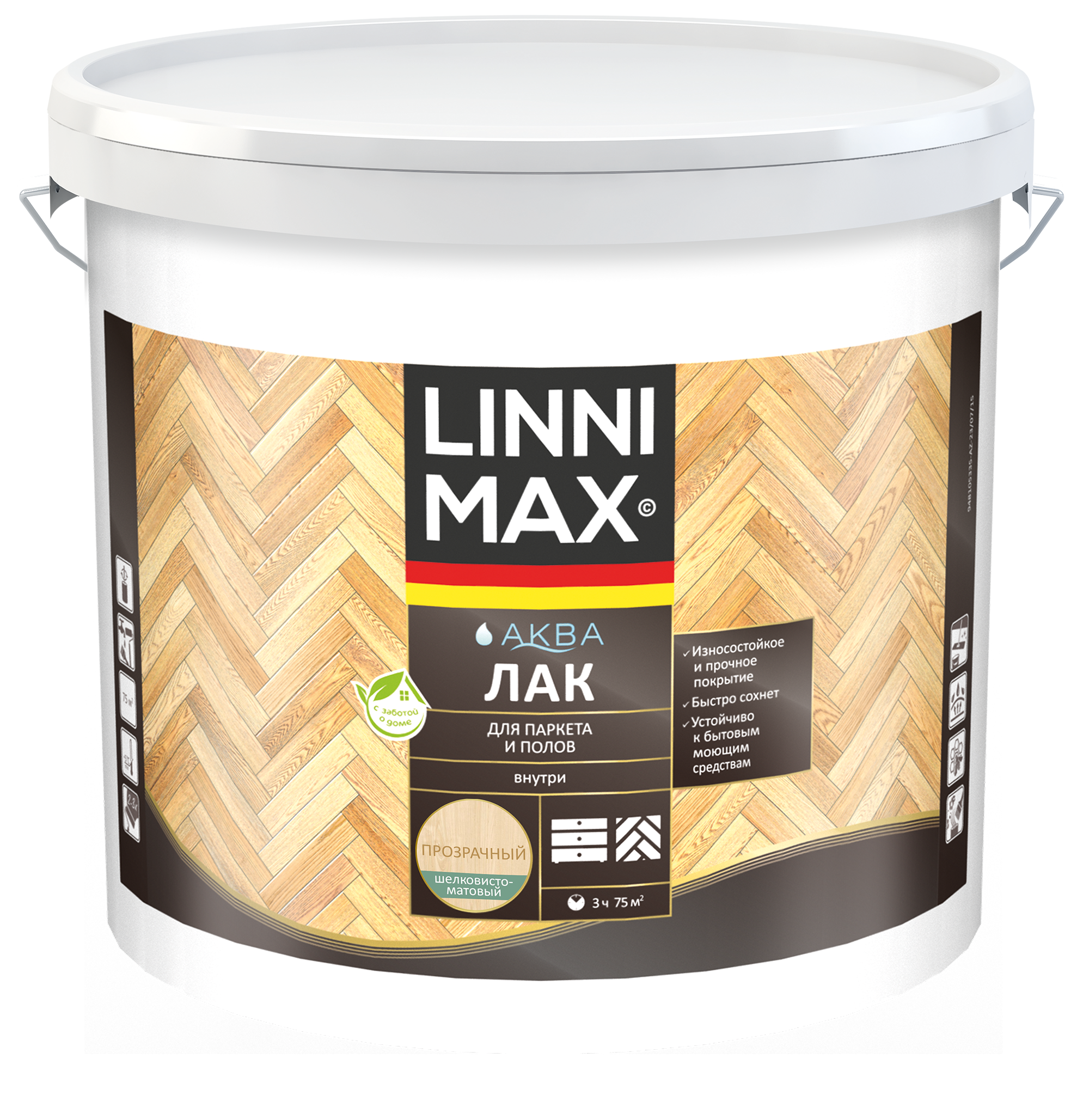 Linnimax Аква лак акриловый для паркета и полов  