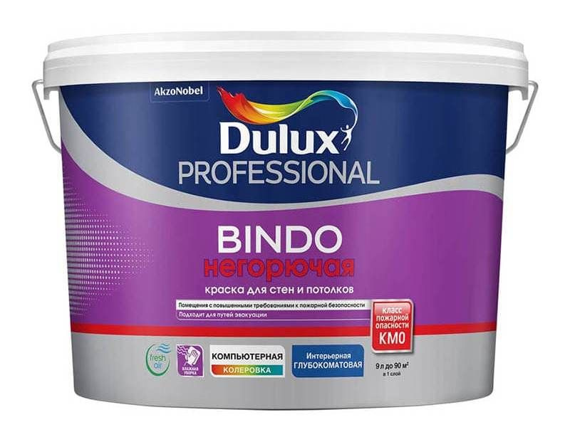 Dulux Professional Bindo негорючая краска для стен и потолков