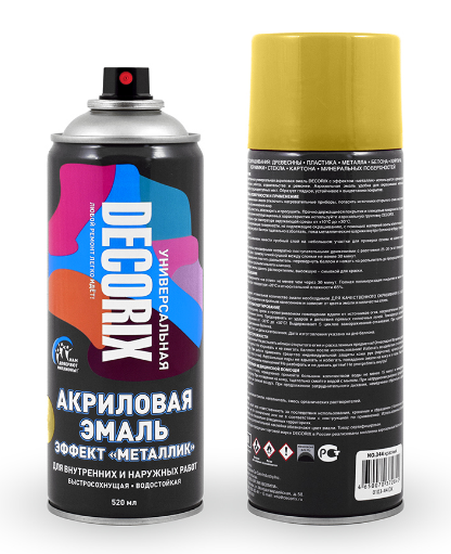 Decorix Аэрозольная эмаль универсальная «металлик»