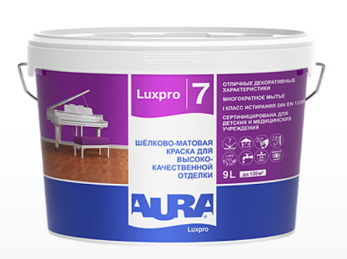 Aura "Aura Luxpro 7"  краска стойкая к мытью шёлково-матовая
