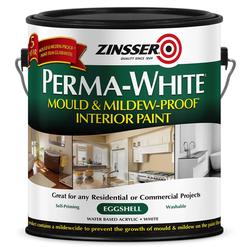Zinsser Perma-White Mold & Mildew-Proof Interior Paint "Egg Shell" Краска для стен и потолков