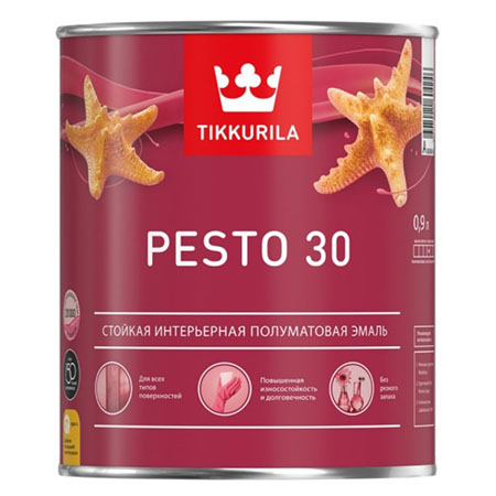 Tikkurila Euro Pesto 30 эмаль алкидная для внутренних работ полуматовая