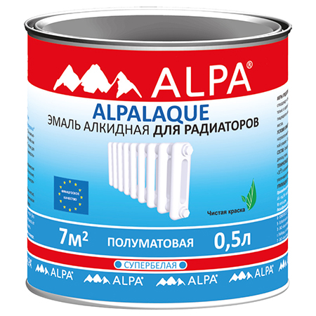 Alpa Альпалак полуматовая эмаль для радиаторов