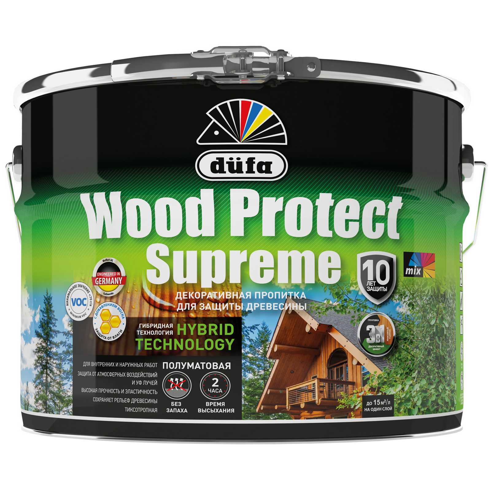 Dufa Wood Protect Supreme пропитка декоративная для защиты древесины