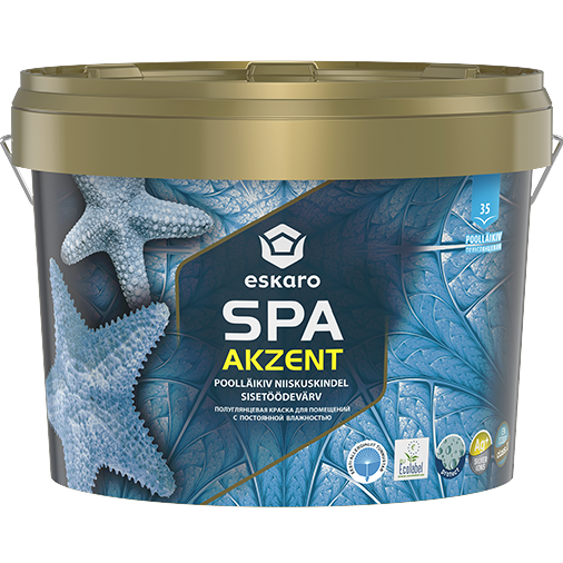 Eskaro Akzent SPA краска для помещений с постоянной влажностью