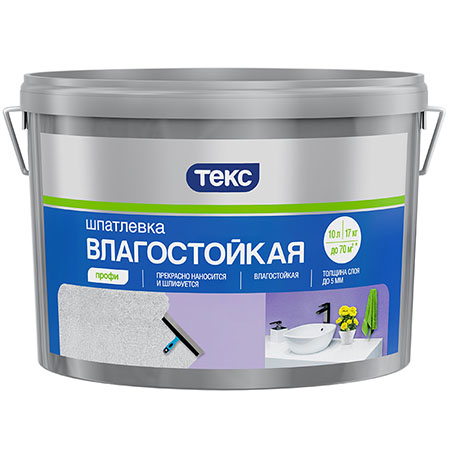 ТЕКС ПРОФИ шпатлевка влагостойкая латексная