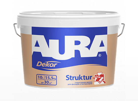 Aura Структурная атмосферостойкая фасадная краска "Aura Struktur"