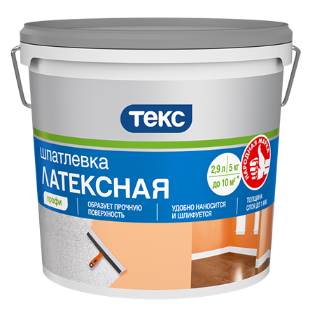 ТЕКС ПРОФИ шпатлевка латексная финишная для ГЛК