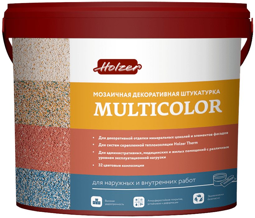 Holzer Multicolor F штукатурка декоративная мозаичная
