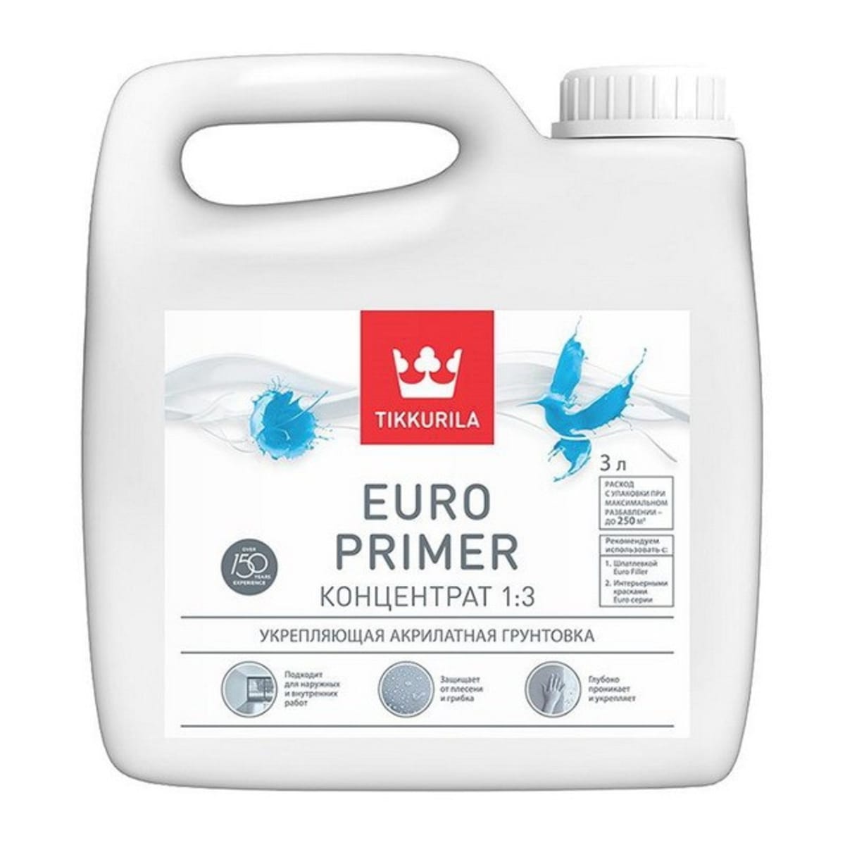 Tikkurila Euro Primer акриловый грунт-концентрат