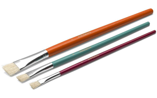 Anza 700012 кисть плоская штриховая натуральная щетина, набор