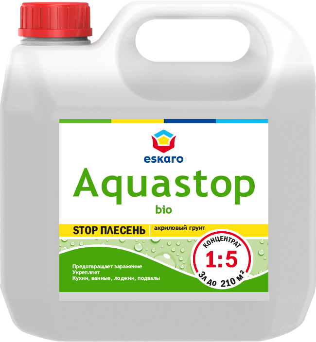 Eskaro Aquastop Bio грунт влагоизолятор стоп-плесень, концентрат 1:5 